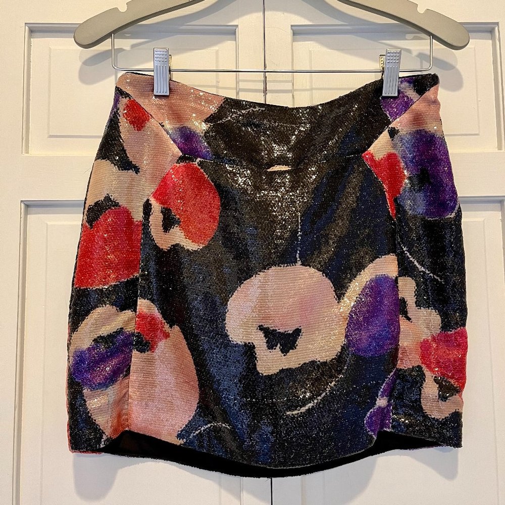 DVF Poppy Sequin Miniskirt Size 6